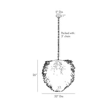 Load image into Gallery viewer, Finley Chandelier - line drawing.