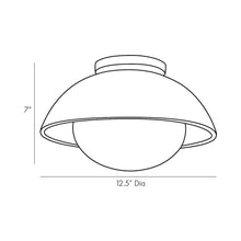 Load image into Gallery viewer, Glaze Flush Mount Ceiling Light - line drawing.
