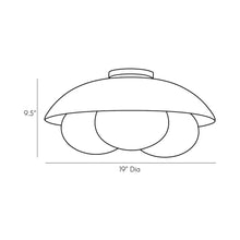 Load image into Gallery viewer, Glaze Flush Mount Ceiling Light - line drawing.