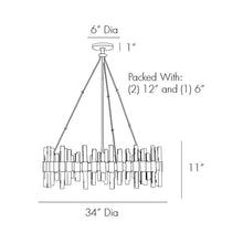Load image into Gallery viewer, Haskell Chandelier - line drawing.