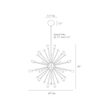 Load image into Gallery viewer, Imogene Chandelier - line drawing.