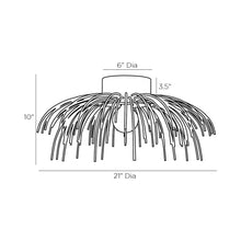 Load image into Gallery viewer, Margaret Flush Mount Ceiling Light - line drawing.