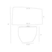 Load image into Gallery viewer, Odessa Table Lamp - line drawing.