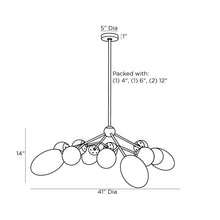 Load image into Gallery viewer, Panella Chandelier - line drawing.