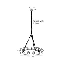Load image into Gallery viewer, Redondo Chandelier - line drawing.