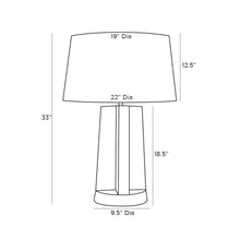 Load image into Gallery viewer, Riverton Table Lamp - line drawing.