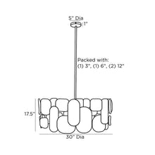 Load image into Gallery viewer, Ronaldo Chandelier - line drawing.