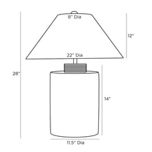 Load image into Gallery viewer, Samala Table Lamp - line drawing.