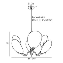 Load image into Gallery viewer, Savo Chandelier - line drawing.