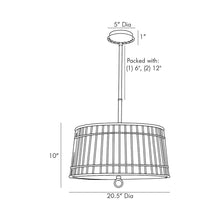 Load image into Gallery viewer, Sea Island Pendant Light - line drawing.