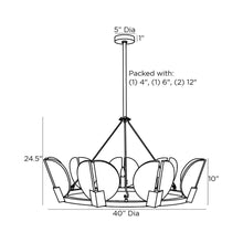 Load image into Gallery viewer, Sierra Chandelier - line drawing.