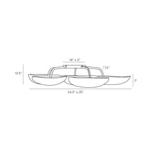 Load image into Gallery viewer, Theo Flush Mount Ceiling Light - line drawing.