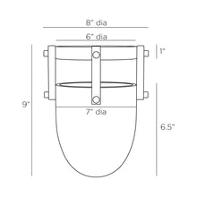 Load image into Gallery viewer, Toren Flush Mount Ceiling Light - line drawing.