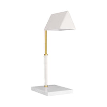 Load image into Gallery viewer, Tyson Table Lamp in Antique Brass.