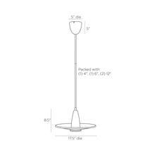 Load image into Gallery viewer, Vasili LED Flush Mount Ceiling Light - line drawing.
