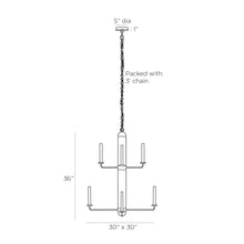 Load image into Gallery viewer, Walden Chandelier - line drawing.