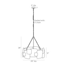 Load image into Gallery viewer, Waylon Chandelier - line drawing.