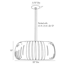 Load image into Gallery viewer, Wilson Pendant Light - line drawing.
