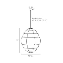 Load image into Gallery viewer, Yahara Chandelier - line drawing.