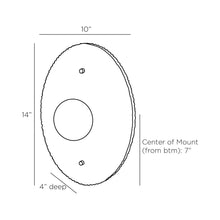 Load image into Gallery viewer, Yesenia LED Wall Light - line drawing.