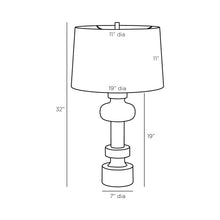 Load image into Gallery viewer, Zamir Table Lamp - line drawing.