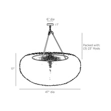 Load image into Gallery viewer, Zaria Chandelier - line drawing.