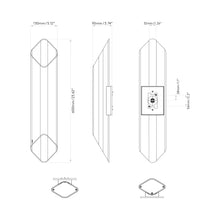 Load image into Gallery viewer, Ako LED Wall Light - line drawing.