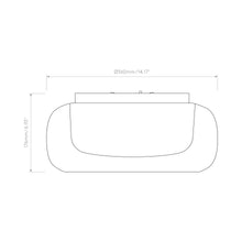 Load image into Gallery viewer, Aquina LED Semi Flush Mount Ceiling Light - line drawing.