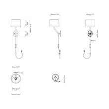 Load image into Gallery viewer, Arbor Plug-In Wall Light - line drawing.