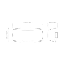 Load image into Gallery viewer, Aria 370 Wall Light - line drawing.