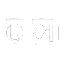 Load image into Gallery viewer, Ascoli Switched Wall Light - line drawing.