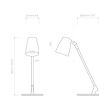 Load image into Gallery viewer, Atelier LED Desk Lamp - line drawing.