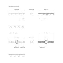 Load image into Gallery viewer, Cabaret Bath Wall Light - line drawing.