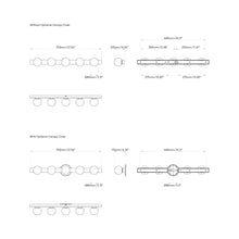 Load image into Gallery viewer, Cabaret Bath Wall Light - line drawing.