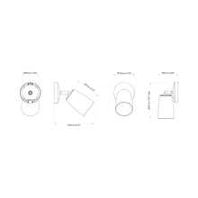 Load image into Gallery viewer, Carlton Wall Light - line drawing.