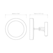 Load image into Gallery viewer, Catena LED Magnifying Wall Mirror - line drawing.