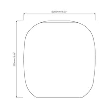 Load image into Gallery viewer, Curve Glass Shade - line drawing.