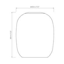 Load image into Gallery viewer, Curve Glass Shade - line drawing.