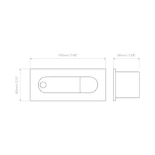 Load image into Gallery viewer, Digit LED Reading Wall Light - line drawing.