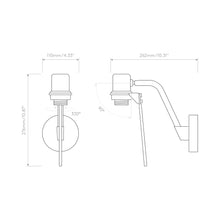 Load image into Gallery viewer, Edward Wall Light - line drawing.