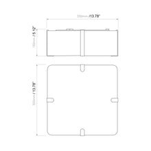 Load image into Gallery viewer, Elba Square Flush Mount Ceiling Light - line drawing.