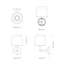 Load image into Gallery viewer, Ella Wall Light - line drawing.