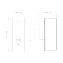 Load image into Gallery viewer, Fuse LED Wall Light - line drawing.