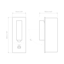 Load image into Gallery viewer, Fuse LED Wall Light - line drawing.