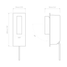 Load image into Gallery viewer, Fuse LED Wall Light - line drawing.