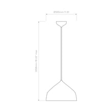 Load image into Gallery viewer, Ginestra Pendant Light - line drawing.
