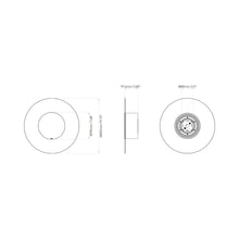 Load image into Gallery viewer, Halftone Bath Wall Light - line drawing.