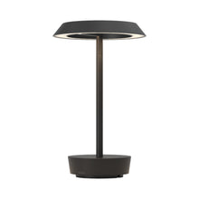 Load image into Gallery viewer, Halo LED Portable Table Lamp in Matt Black.