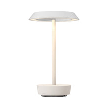 Load image into Gallery viewer, Halo LED Portable Table Lamp in Matt White.