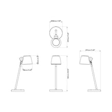 Load image into Gallery viewer, Imari Table Lamp - line drawing.